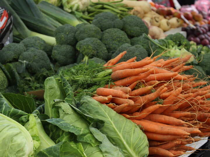 selection of local vegetables